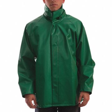 Flame Resistant Rain Jacket Green L