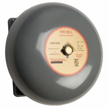 Fire Bell Gray 6 in 20 to 24V