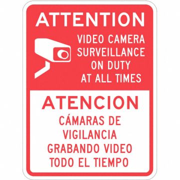 Rflct Srveillnce Attention/Atencion Sign
