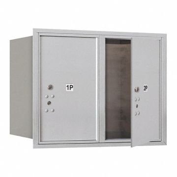 Mailbox 4C Alum w/2 Parcel Lockers