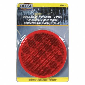 Reflector Round Red 3-3/16 L PK2
