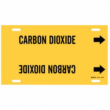 Pipe Marker Carbon Dioxide 10in H 24in W