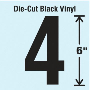 Die Cut Number Label 4