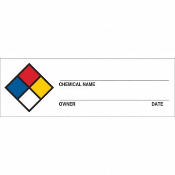 Chemical Label 1 H 3 W PK720