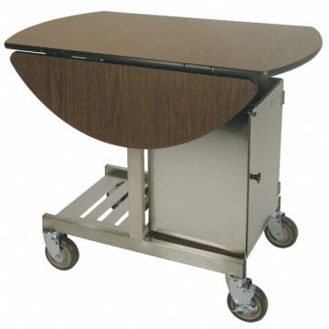Tri-Fold Room Service Table Oval 36 In