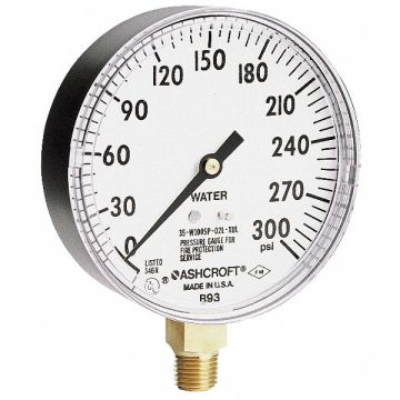 Pressure Gauge 0 to 300 psi 3-1/2In