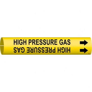 Pipe Marker High Pressure Gas 13/16in H