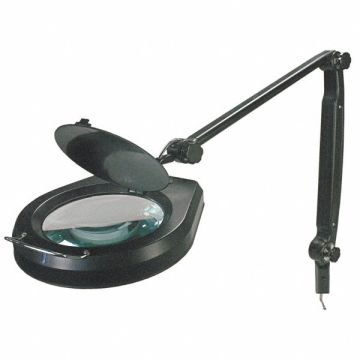 LED Oversized Round Magnifier Lamp-BLK