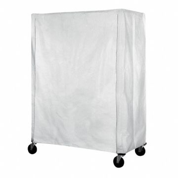 Cart Cover 72x24x86 White Polyester