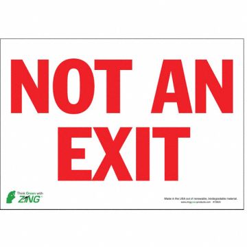 Not An Exit Sign 7 X10 Adhesive