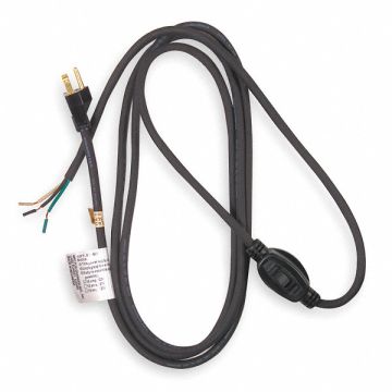 Power Cord 5-15P SJT 8 ft Blk 10A 18/3