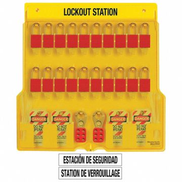 Lockout Station Filled 20 Padlocks