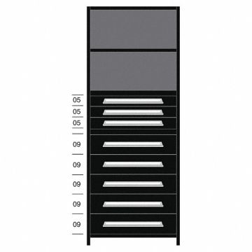 Shelf 85 H 36 W Steel 800 lb Capacity