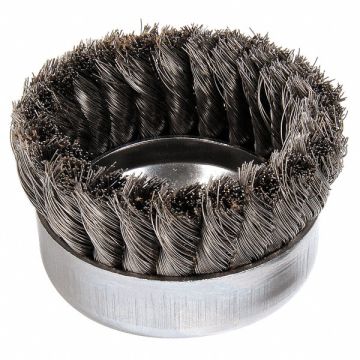 Knot Wire Cup Brush Threaded Arbor 4 In.