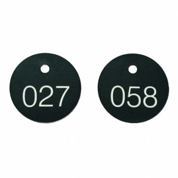 Engraved Numbered Tags Plastic PK100