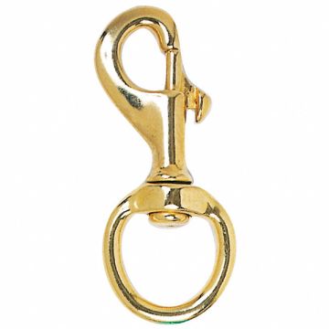 Snap Hook 3 5/8 in Brass Gold