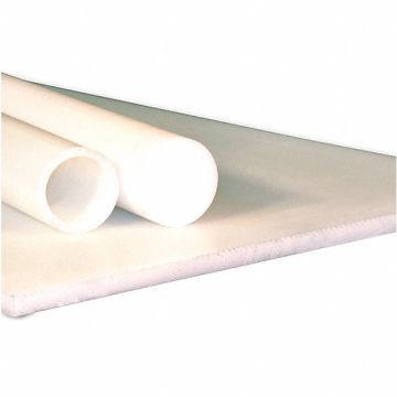 PlasticRod Nylon6/6 3 Dia 4ftL Off-White