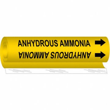 Pipe Marker Anhydrous Ammnia 9in H 8in W